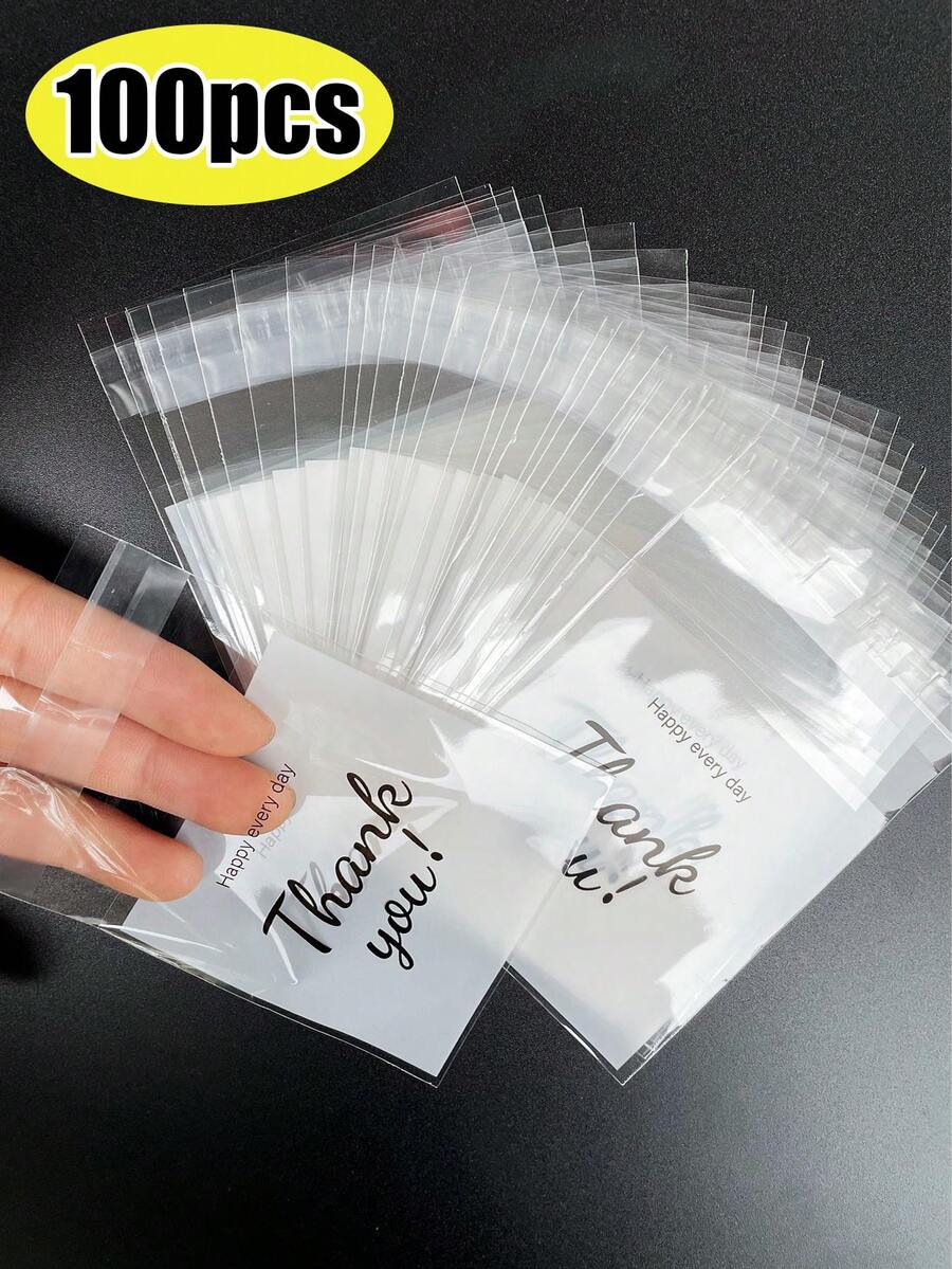 自封礼品袋标语图案透明礼品包装袋迷你珠宝收纳袋透明珠宝收纳袋，用于耳环、戒指、项链和其他小饰品，透明药丸收纳袋，办公室必备旅行配件，户外返校露营沙滩配件，男士女士男孩和女孩的节日礼物