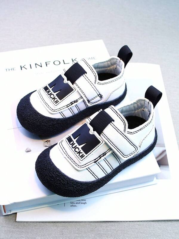 1 Pair Toddler Leather Upper Sports Shoes, Low-Top, Non-Slip Soft Bottom, Baby Protective Toe, Versatile Casual Kids Shoes