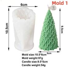 Moldes de Vela de Árvore de Natal 3D, Molde de Silicone em Forma de Pinheiro para Fundição de Resina Epóxi, DIY Velas de Aromaterapia, Ferramentas para Fazer Gesso e Decoração para Casa
