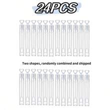 24pcs Bubble Wands (Bubble Solution Not Included), Heart Shaped Bubble Wands For Wedding, Party Favors, Table Decorations