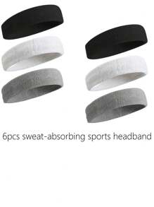 3pcs Women's Sports Headband - Moisture Wicking Sports Terry Cloth Sweat Bands Suitable For Tennis, Basketball, Running, Gym, Workouts Hair Band Turban Headband Sweatband