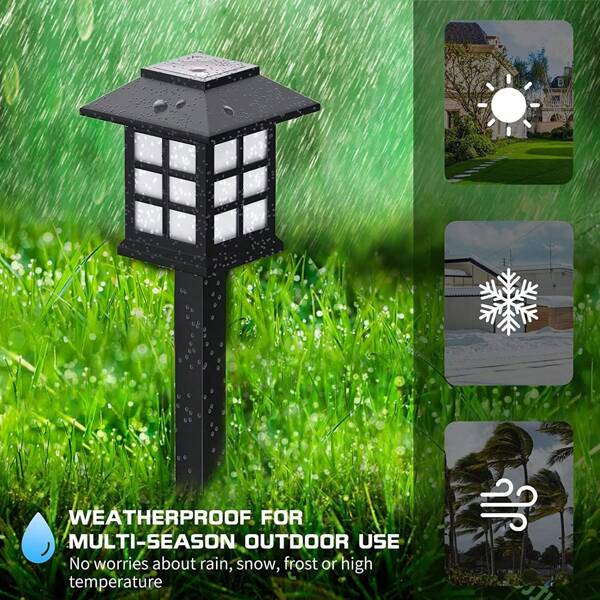 GCTECHING 1Set 6Pcs Solar Plug-In House Light With Warm Color And White Light Color Solar Lawn Light Grass Atmosphere Light PVC Material Including Nickel Hydrogen Battery Villa Garden Landscape Light Outdoor Courtyard Lighting