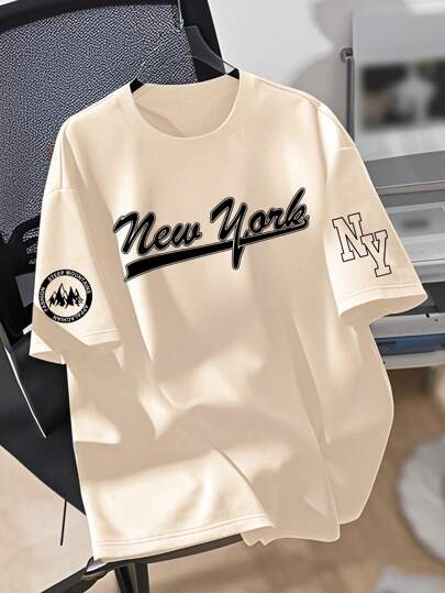 ملابس علوية تي شيرت مطبوع بأكمام قصيرة للأولاد الم...