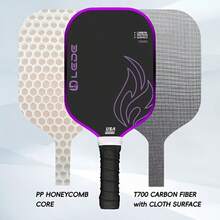Lightweight Offensive Carbon Fiber Rackets, TPE Edge Banding, PP Honeycomb Core, Carbon Fiber Peak Rackets, A Perfect Combination Of Performance, Durability And Style, Professional Personal Practice Rackets, Gift Set - Purple - View 8