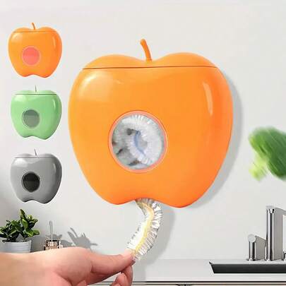 1 hộp đựng giấy gói thực phẩm hình quả táo, giá đỡ màng bọc thực phẩm gắn tường, túi đựng thực phẩm, hộp đựng mũ tắm phòng tắm, phụ kiện nhà bếp, đồ dùng nhà bếp, hộp đựng, hộp đựng, đồ tổ chức, trang trí phòng, thích hợp cho nhà bếp, nhà hàng, tiệc tùng, cắm trại, tụ họp, quà tặng cho bạn bè, quà tặng gia đình