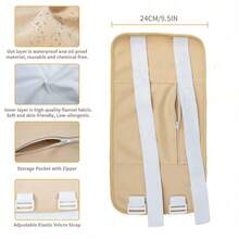 Kit de envoltura de aceite de ricino orgánico con correa ajustable para el hombro y bolsillo de almacenamiento, reutilizable (no se incluye el aceite de ricino) (Caqui) Accesorios de gimnasio - Caqui - Ver 4