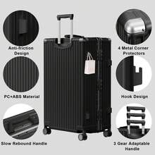 Luggage 28-Inch Hardside Luggage With Spinner Wheels & TSA Lock, Lightweight Carry-On Suitcase For Men Women, Ideal For Business Trips, Family Vacations & Long-Distance Travel, Available In Black - 黑色 - 查看 3