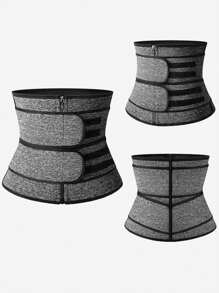 Trainer For Women Belly Fat Long Torso Sauna Workout 2 Belt With Zipper Multiple Steel Bones Neoprene Corset