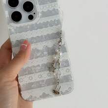 Nuevo diseño de accesorio de teléfono estilo Y2K con lindo colgante de conejo y estrella en cadena, hecho a mano con cuentas, ideal como adorno para bolso, correa o cordón para teléfono, un regalo perfecto para madres, familia, amigos, cumpleaños, festividades - transparente - Ver 9