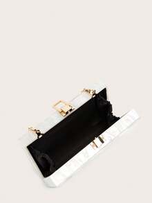 Minimalist Acrylic Patchwork Striped Pouch, Practical & Multi-Functional - 彩色 - 查看 9