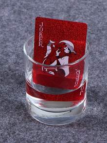 1件54张彩色红金卡牌游戏卡组防水多人游戏卡牌套装魔术包结婚派对生日节日桌游礼物收藏 - 紅色 - 查看 4