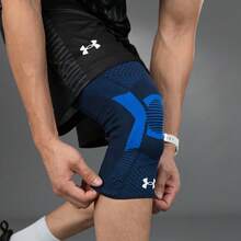 Under Armour Knee Protection Sleeve, Breathable Elastic Training Leg Sleeve 21620008-004 - Navy Blue - View 3