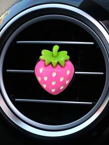 1件装汽车出风口装饰可爱草莓汽车空调装饰