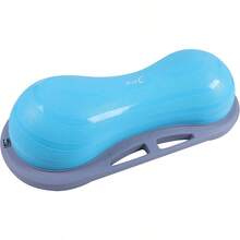 Balance Ball Peanut Ball Half Ball Balance Trainer With Resistant Band Strength Exercise Fitn Yoga With Pump - BluePeanut - View 1