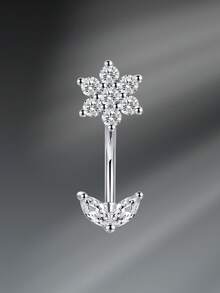 CIZME Joyería para piercings de 16G: Pendientes Rook, Anillos de Ceja, Anillos de Labio de Acero Inoxidable, Aro de Cartílago, Pendientes Rook Daith, Tragus y Piercing de Body con Barra Curva Cubierta de CZ, Anillos de Ceja de 16G, Barra Curva, Anillos de Ceja, Piercing de Superficie Daith y Tragus - Plateado - Ver 28