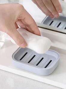 Semplice portasaponetta, vassoio di drenaggio per sapone, portasaponetta rettangolare in plastica, mensola portasaponetta da bagno, mensola portasaponetta minimalista, accessori da bagno, decorazioni natalizie per la casa, decorazioni natalizie per il bagno, accessori da cucina