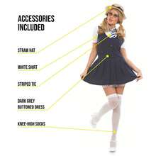 Morph Costumes Fun Shack School Girl Fancy Dress Costume For Women - Classic Uniform Outfit For Halloween, Parties, Or Dress-Up Fun - Grey - View 4