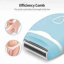 1pc Electric Shaver-For Women, Portability Removal Device Armpit Private Parts Whole Body Shaver Household Use Face Waxing, Product Does Not Include Batteries, Gifts For Men, Christmas Gifts, Men's Gifts, Gifts For Women - Blue - View 5