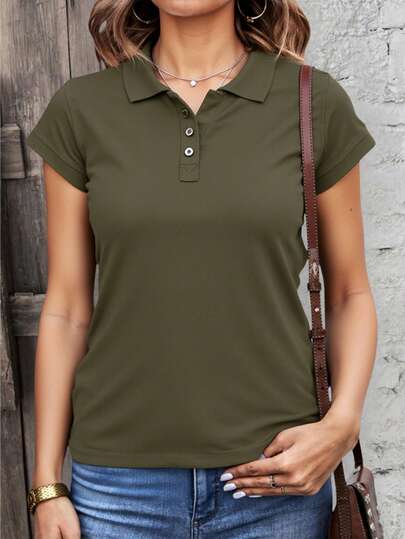 Playera polo dama mujer regular manga corta