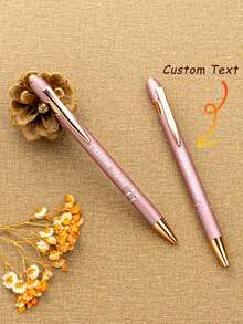 1/5/10/20pcs Personalized Pens, Custom Logo & Name Engraving, Touchscreen Compatible, Suitable For Birthday Party, Graduation Ceremony, Teacher Appreciation Gift, Wedding, Back To School Personalized Gift, School Office Supplies - A - View 1