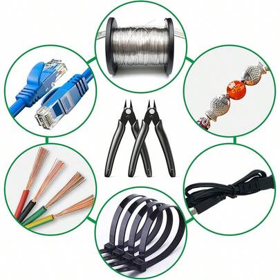 1 Pc Black 170 Wire Cable Cutters, Precision Electronic Flush Cutter Small Micro Side Cutting Pliers For Jewelry Making, 3D Printer Work, Model Craft