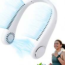YUQING.FC Rechargeable Portable Neck Fan With 3 Speeds - Pink - View 3