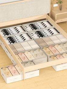 1pc/2pcs Hộp đựng đồ gia cố chống bụi dưới gầm giường có tay cầm để đựng chăn bông, chăn, đồ giường, gối và đồ chơi Phụ kiện phòng ngủ - Nhiều màu - Xem 9