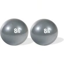 Weighted Exercise Toning Ball Set Of 2 - Grey - View 3