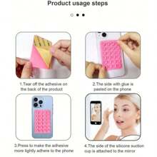 حامل هاتف بشفاط سيليكوني واحد، ملتصق للهاتف، مُثبت الهاتف الذي يُشبه الأخطبوط، مناسب للاستخدام في الحمام والمطبخ والنوم وغرفة المعيشة وغرفة الطعام والنادي الرياضي والسيارة، ضروريات السفر، لوازم المدرسة، اكسسوارات العطلات والتخييم والعطلات