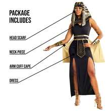Morph Costumes Feel Like Royalty Women's Cleopatra Costume - Elegant Egyptian Fancy Dress With Accessories For Halloween & Themed Events - Black - View 3