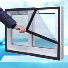 1pc Summer Mosquito Net For Windows, Hook-And-Loop Self-Adhesive, Ventilated Transparent Door And Window Screens, High Density Invisible Curtain Screens, Suitable For All Kinds Of Doors And Windows, No Drilling Required, Self-Adhesive Installation, Removable And Easy To Clean, Usable Year-Round