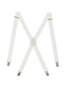 Solid Color Suspenders For Men - Adjustable X Back Suspenders With Strong Clips For Going Out Outfit Wedding Party And For Gift Autumn-Winter Accessories Halloween Costume - Multicolor - View 7