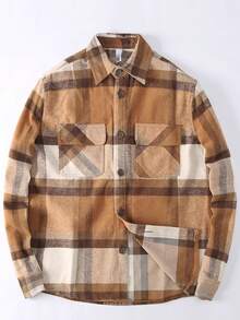 Camisas para parejas, camisas a cuadros casuales, elegantes y versátiles. - Rojo - Ver 7