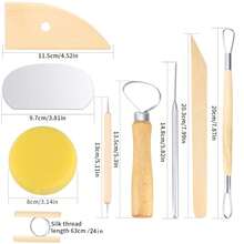 13pcs Ceramic Art Tools Set, Clay DIY Handcraft Tools - Pottery Tools 13-piece Set - View 2