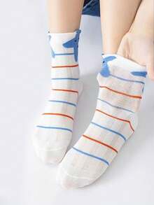 5 Pairs Kids/Children's Breathable Mesh Socks, Unisex, Spring/Summer - Multicolor - View 8