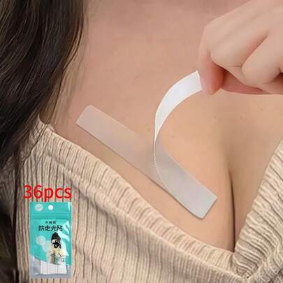 36/72/180pcs Anti-Flashing Peelable Tape Stickers For Clothing, Shirts, Evening Dresses, Anti-Exposure
