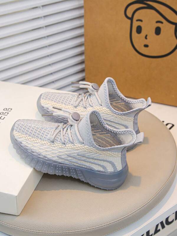 1 Pair Unisex Fashion Breathable Casual Sports Shoes, Thick Sole Non-Slip Children Running Shoes, Suitable For Everyday Wear And Outdoor Activities In Spring & Autumn
