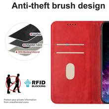 FFO2World Prägeschalen-Katzen-Business-Schutzhülle mit starkem Magnet für Apple i Phone 16/15/14/13/12 (Alle Pro/Plus/Pro Max Modelle) – Hochwertige Prägung, vollständige Umhüllung mit Klappdeckel, starke magnetische Haftung und stoßfest, Premium-Geschenk für Business-Anlässe. - Rot - Übersicht 3