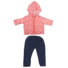 1 Set 18 Inch Doll Clothes, Jacket + Pants, Raincoat, Sunscreen Outfit, Fashionable Doll Dress With Star/Heart Pattern, 4 Color Options, Spring/Summer Doll Jacket, Suitable As Birthday Gift Or Holiday Toy Gift, Role Play