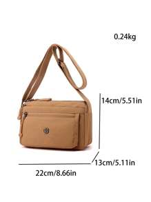Crossbody Handbags For Women With Multi Pocket Shoulder Bag Nylon Travel Purse