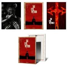 1pc Wall Arts Posters Vintage Game Psycho Break The Evil Within Wall Art Decoration Printed Posters Frameless Club Bar Retro Mural Bedroom, Canvas Art, High Quality, Without Frame/With Frame ,Wall Art With Frame