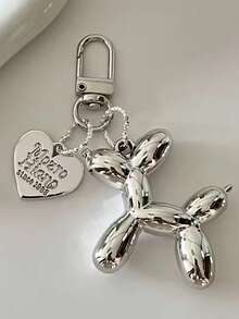 2个迷你豹纹手提包，复古腋下包，带气球狗吊坠，豹纹女士小手提包，时尚半月形包，高品质手提包，豹纹女士零钱包，个性化时尚通勤休闲装饰包，带气球狗星星吊坠的女士手提包，适合约会、旅行、观光