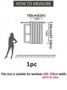 1pc Minimalist Style Pure White Sheer Curtain