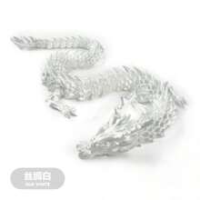 3D Printed Chinese Dragon Egg With Movable Joints - 11.8-Inch Dragon Flexible Statue, Color Series Home Office Decoration