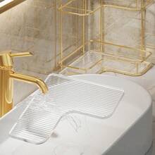 1pc New Luxury Bathroom Triangle Counter Top Acrylic Storage Rack, Washroom Vanity Corner Organizer, Convenient - Multicolor - View 6