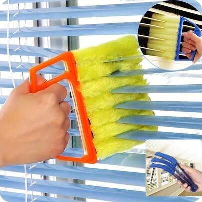 1/2/3 件可调节百叶窗除尘刷 - 可拆卸、可机洗、有效清洁百叶窗、空调通风口、出风口灰尘的工具、基本家用清洁用品