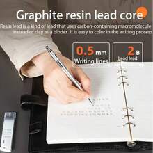 1Set Metal Mechanical Pencil Kit, 2B Pencil For Students Exam Auto Pencil - Multicolor - View 4