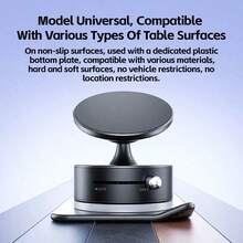 360°可旋转真空车载手机支架磁性车载真空手机支架 - 彩色 - 查看 2