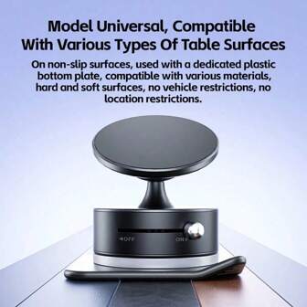 360°可旋转真空车载手机支架磁性车载真空手机支架