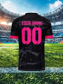 Individualisiertes Sport-Trikot, Herren V-Ausschnitt Fußballclub-Trainingsshirt mit vorne und hinten bedrucktem Namen, Nummer und Logo, bequem für den Alltag, Lässig, Partys und Treffen, Stil, Mode, Hipster, Lässig, minimalistischer Chic, personalisiert, individualisiert, einzigartig, Kostüme für Jungs, Kapselgarderobe, Herren Basic/Street-Style, Ideale Geschenke für ihn, Freund, Familie, Freunde, zu Geburtstagen, für Urlaub/Feiertage, für Schule/Wettkämpfe, für Sport/Klettern